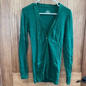 Jcrew: Green Button-Up Cardigan